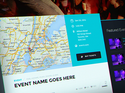 Events Theme / Event Page colorful design ecommerce ui ux wordpress