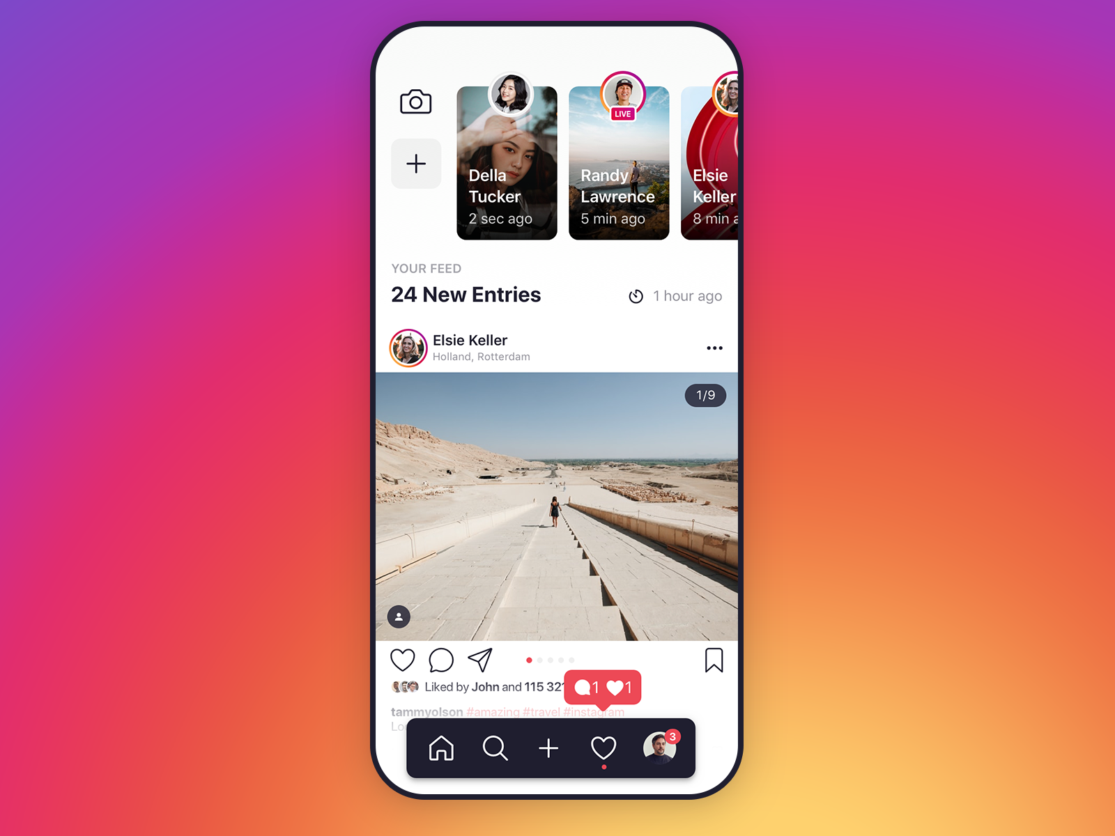 Instagram Homepage Redesign by Hernan Vionnet on Dribbble