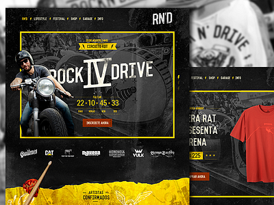 Event webiste cafe racer classic cars countdown ecommerce ui ux web