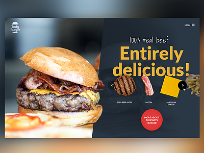 Landing Page 003 burger dailyui landing ui