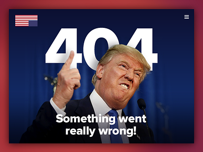 404 page 008 404 dailyui page trump ui us wrong