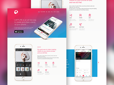 Landing Page for mobile APP