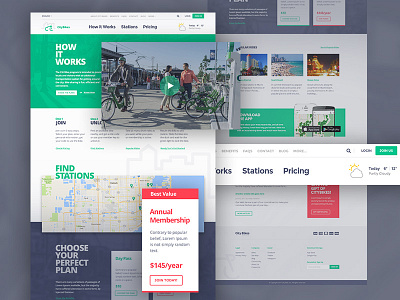 City Bikes on Subscription Website bikes converts creative design inspiration interface ui uidesign ux uxdesign webdesign website