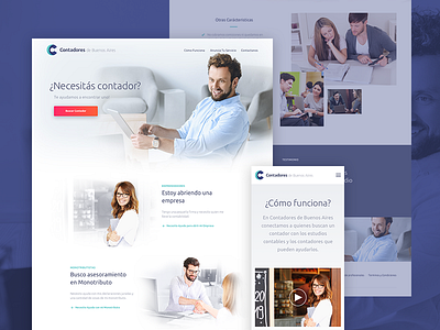 Contadores de BsAs - Mobile & Desktop Website Design inspiration mobile photoshop responsive sketch uidesign uxdesign website