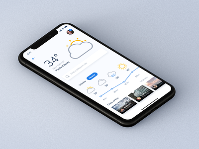 Sneak Peek - Weather App app design designer inspiration ios iphonex mobile ui ux