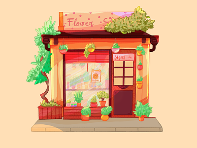 Flower Shop illustration by Sekai of Kangae on Dribbble