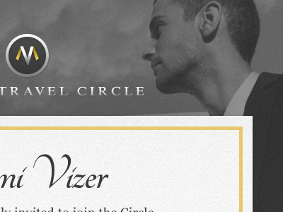 Travel Circle logo texture typography