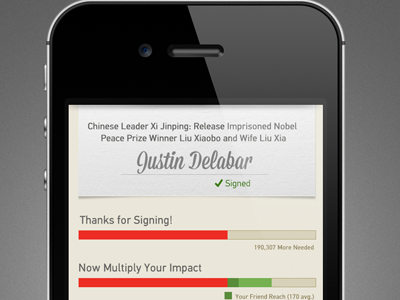 Signed! app mobile ui