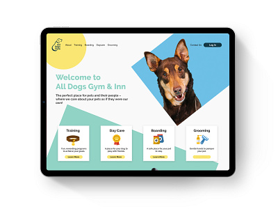 Dog Daycare Wesbsite Redesign branding design logo minimal typography ui uidesign web