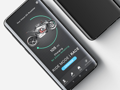 Motorcycle Mobile App - Landing Page android app dailyui design mobile app mobile ui ui uidesign ux