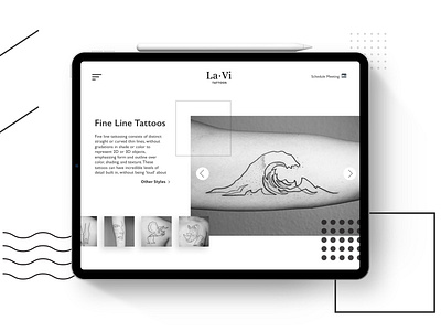 Tattoo website design - Black & White