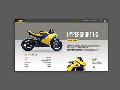 Damon Motorcycles Website dailyui design electric minimal mobile ui motorcycle motorcycles ui uidesign uxui web design website website design