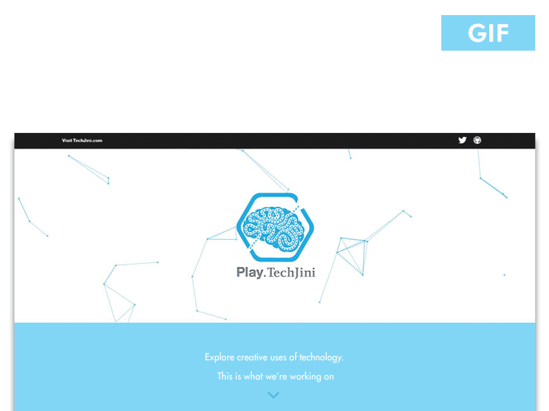 Landing Page {GIF} animation blue brain canvas clean color flat gif home page landing page minimalist svg