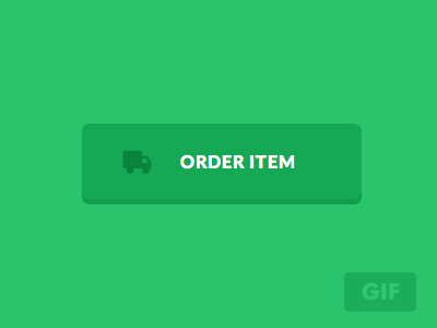 Order Item animation button clean color ecommerce flat gif item minimalist order truck website