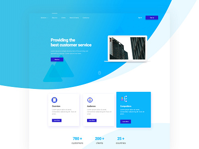 Landing page concept branding clean design flat identity logo minimal shoes type typography ui ux web website