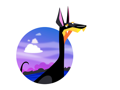 Dobermann banner charakter digital dobermann dog illustration illustrator vector vectorart