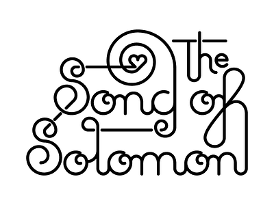 Song Of Solomon debut script typography