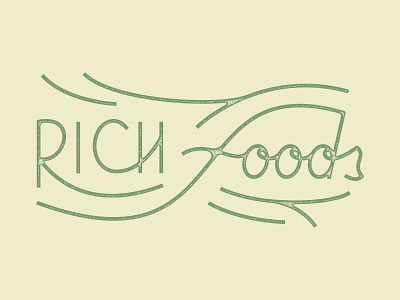 Rich Foods lettering