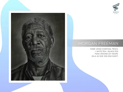 MORGAN FREEMAN charcoal details fineart hyperrealism pen pen art pencil whitepen