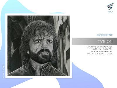 Tyrion art charcoal details fineart game artist gameofthrones got hyperrealism tyrion
