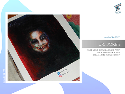 Joker Jnr acrylic art artist concept design details face fineart hyperrealism joker terrifying