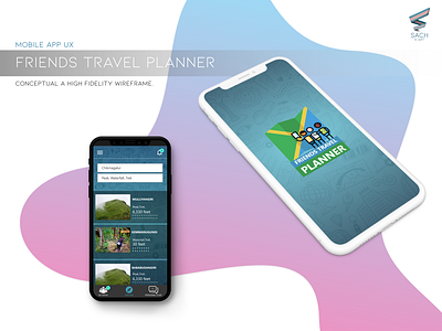 Travel Planning App adobe app app branding color conceptual design high fidelity mobile prototype ui xd