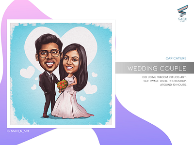 Wedding Caricature adobe art artist caricature design fineart illustration photoshop sachnart wedding