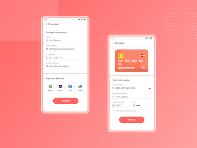 Daily Ui Challenge Day 2 (Credit card checkout) mobile app design ui ux