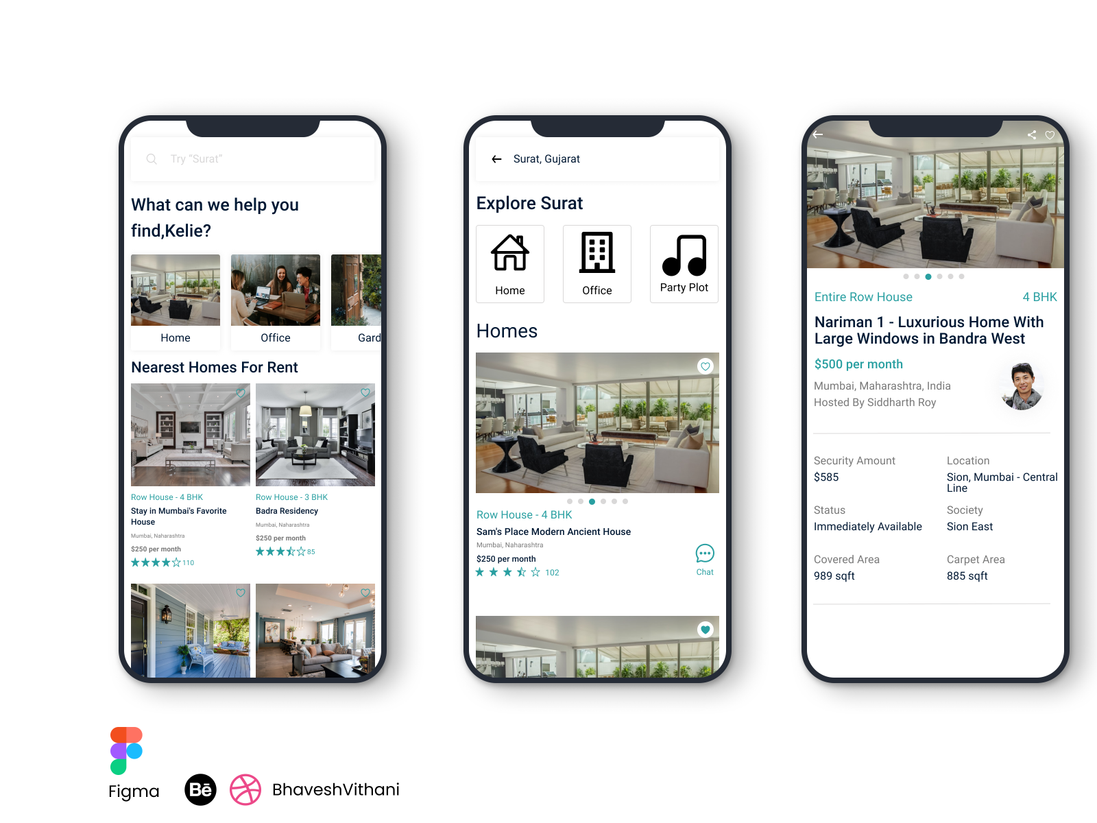 Rental App UI/UX Design by Bhavesh Vithani on Dribbble