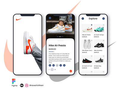 Nike Mobile App UI app app design figma mobile ui ui