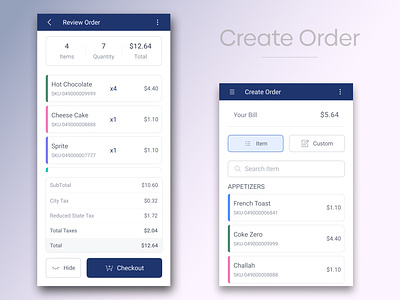 Create Order UI app app design app ui cart design mobile ui order shop shopping ui uiux