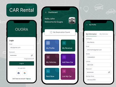 Car Rental App UI