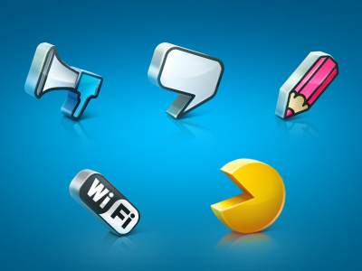 Lyuks icons blog chat icons news pacman wi fi