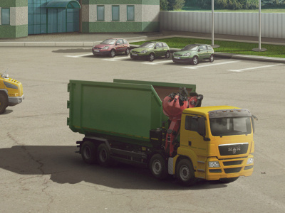 Truck illustration matte truck