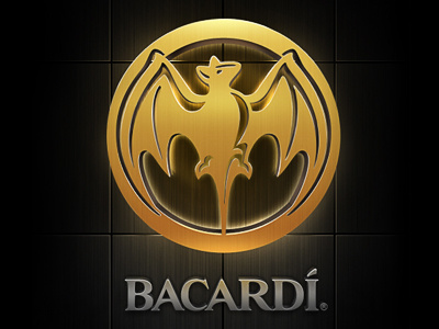 Bacardi logo illustration logo steel wall