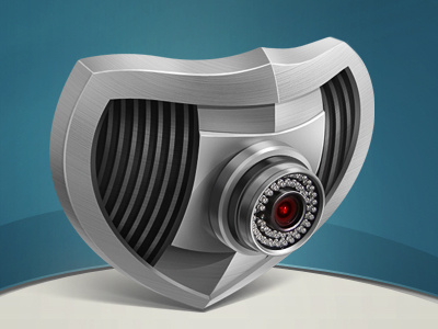 Security camera icon security shield teaser