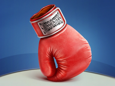 Boxing boxing gloves icon red teaser