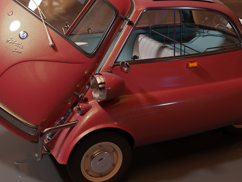 Wip Isetta render car illustration kadasarva cycles render cycles render isetta blender3d
