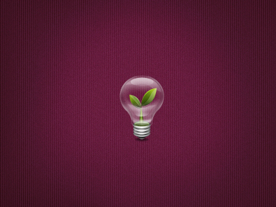 Energy save green icon lamp teaser