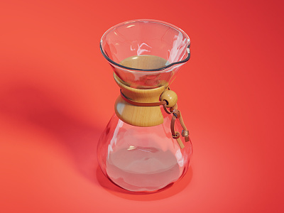 Chemex 3d blender 3d coffee coral cycles icon illustraion isometric isometric design kadasarva living coral livingcoral modeling pantone teasers webdesign