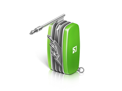 Service green icon pocket knife privatbank service teaser trand
