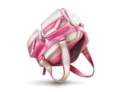 Search in woman`s purse bag fashion icon pink purse teaser