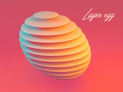 Layer Egg coral design egg illustration kadasarva layer layer style layer-art teaser
