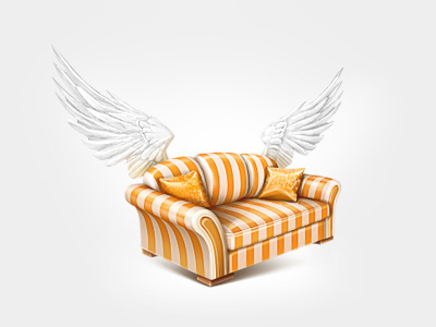 Delivery conveyance delivery icon sofa teaser wings