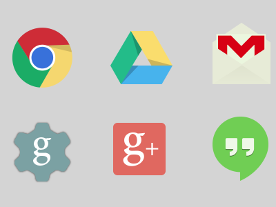 Google Group Apps Flat Icons Redesign