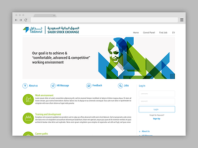 Tadawul Jobs Portal design ui ux web