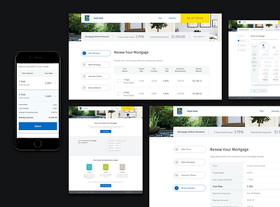 Mortgage Renewal banking finance financial fintech flatdesign productdesign ui ux web