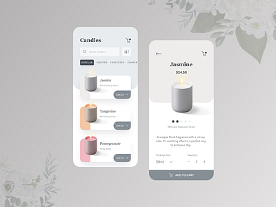 App Concept: Candle Shop