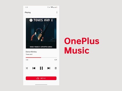 OnePlus Music app design music ui ux