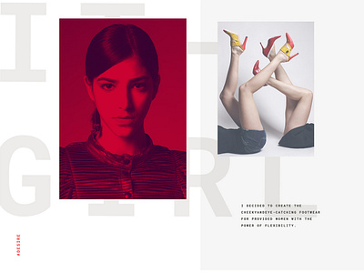 Anna Segeda Footwear. Web & catalog concept background branding design flat logo minimal photo typography web website